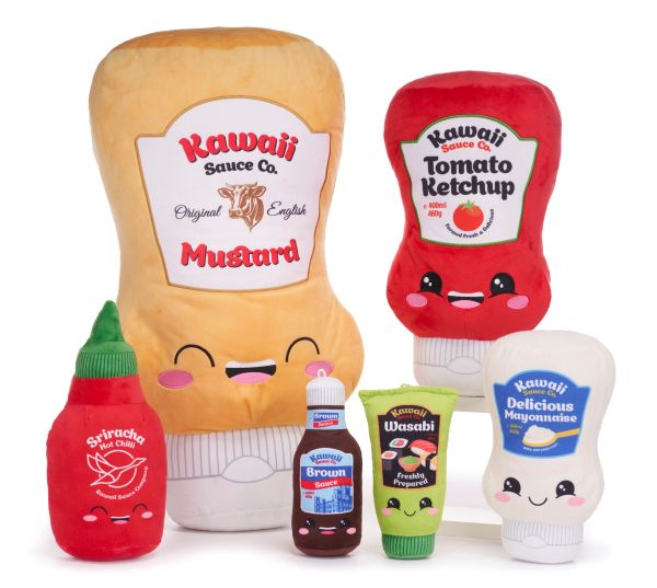 (Mis 7+) KAWAII KUTIES Sauces Peluche 58cm (Super Squishy) GIFT  6ass…x
